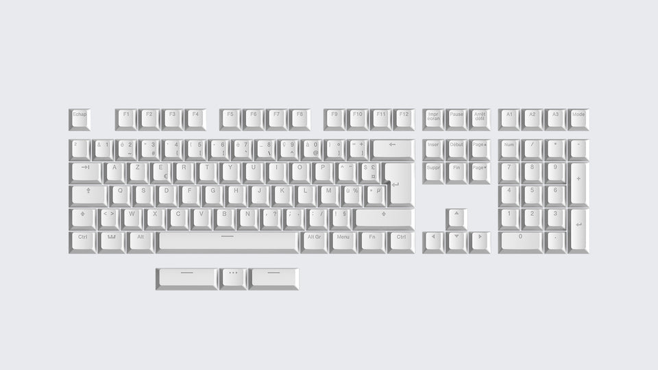 Wooting Double Shot Backlit PBT Keycap Set - Just White