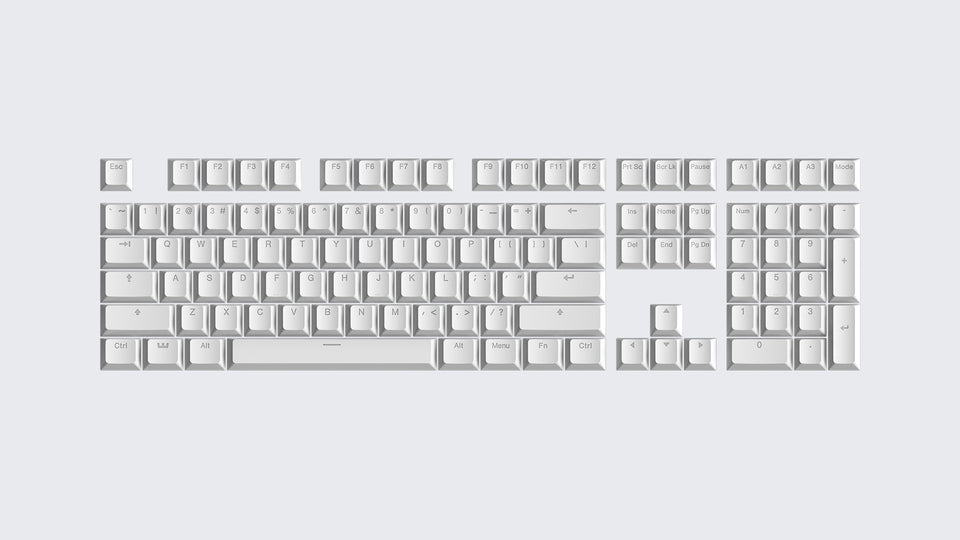 Wooting Double Shot Backlit PBT Keycap Set - Just White
