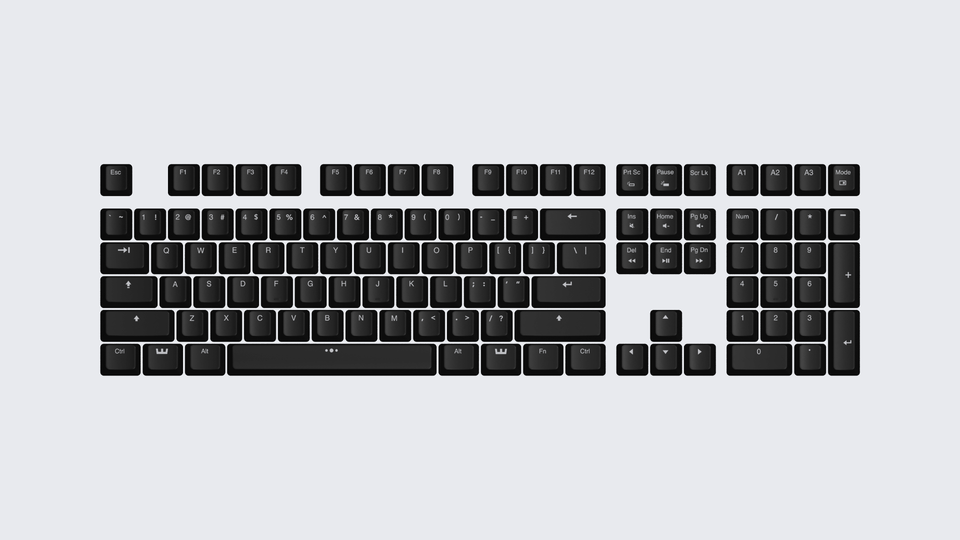Wooting Etched Backlit ABS keycap Set - Black