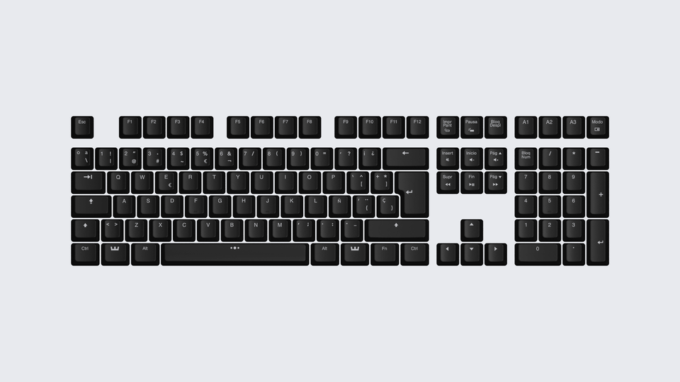 Wooting Etched Backlit ABS keycap Set - Black
