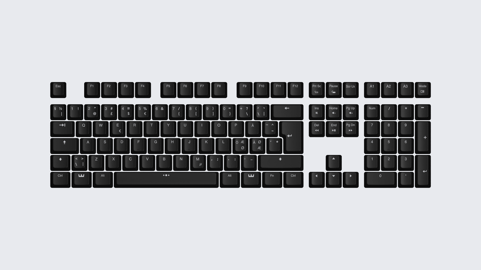 Wooting Etched Backlit ABS keycap Set - Black