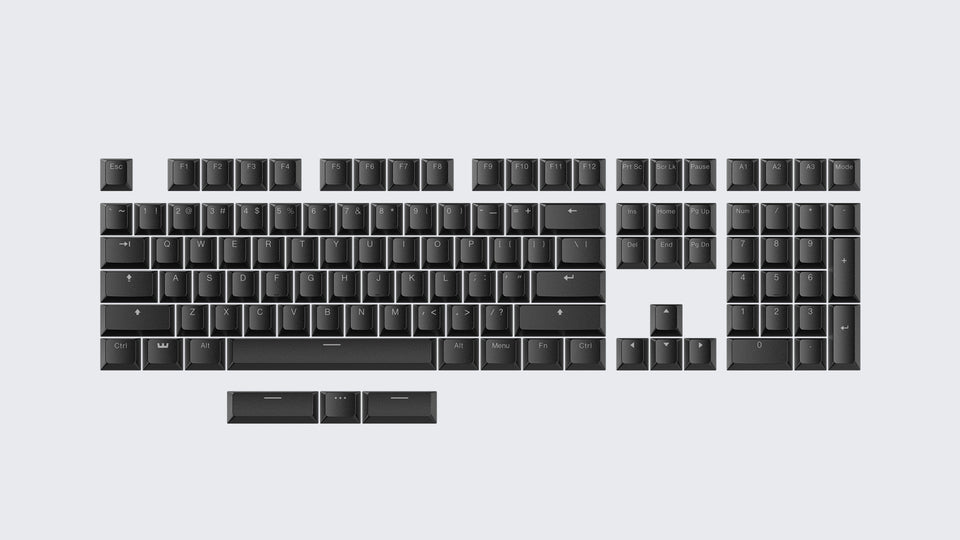 Wooting Double Shot Backlit PBT Keycap Set - Split spacebar