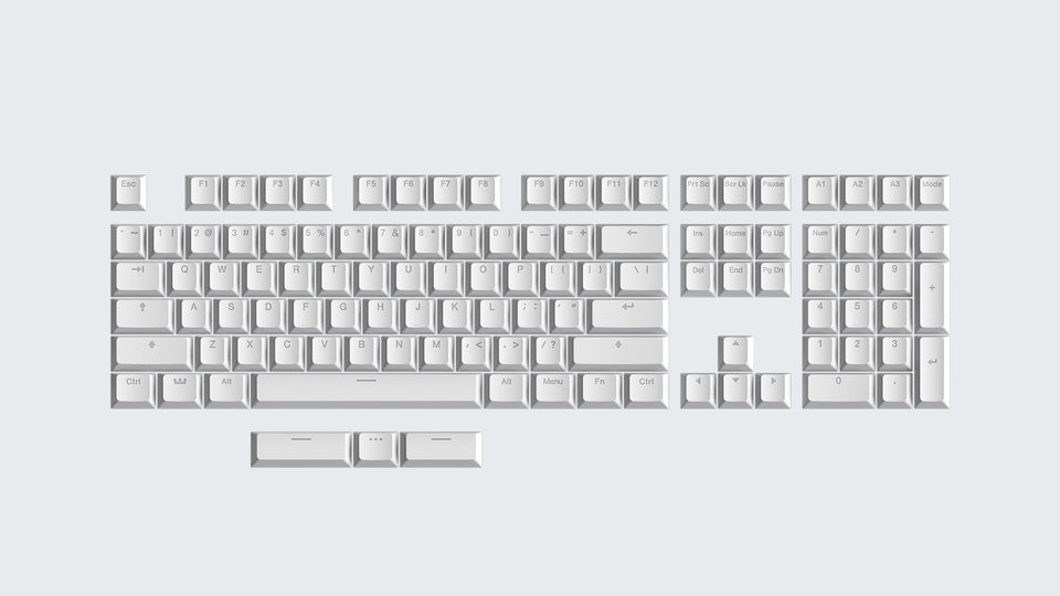 Wooting Double Shot Backlit PBT Keycap Set - Split spacebar